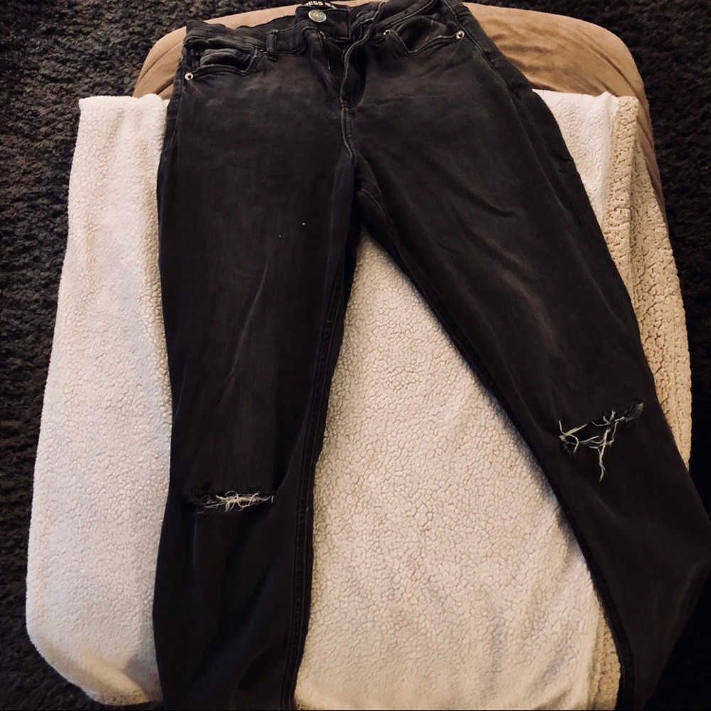 Distressed EXPRESS 👖 in gun metal grey